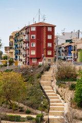 Obraz premium Colorful facades in Villajoyosa waterfront district, Costa Blanca, Spain