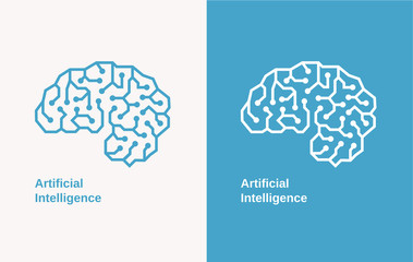 Cyber mind. Artificial intelligence concept. stock illustration