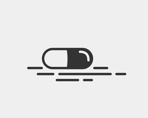 Medical icons vector. Pills and capsules icon medicine drug.