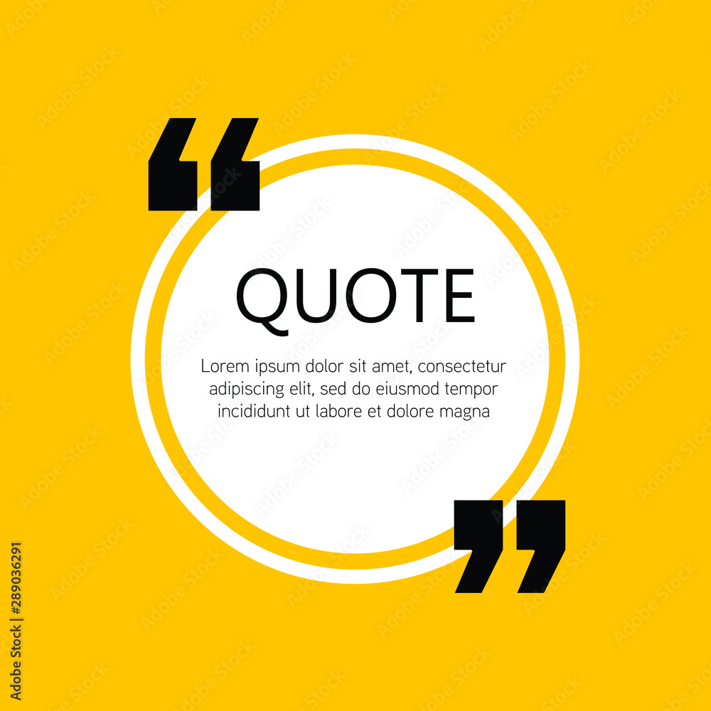 Aufkleber vector illustration of block quote modern design elements. creative quote and comment text frame tem