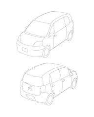 21 コンパクトカー 01 外観_テクニカルイラスト