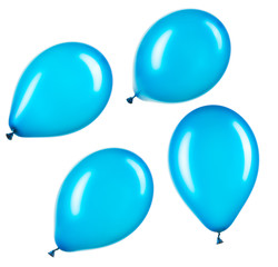 Set of blue helium balloons, element of decorations