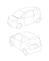 22 コンパクトカー 02 外観_テクニカルイラスト