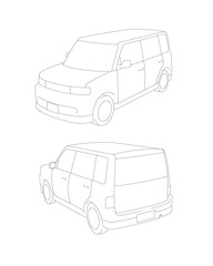 27 コンパクトカー 03 外観_テクニカルイラスト