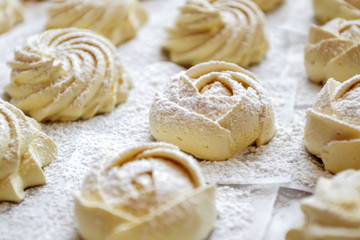 Homemade banana yellow marshmallows. Caring for children's health, healthy dessert.
