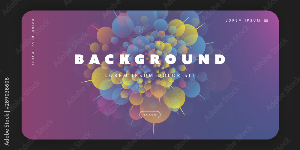 Poster abstract colorful 3d geometric pattern background template, gradient shapes composition, futuristic 