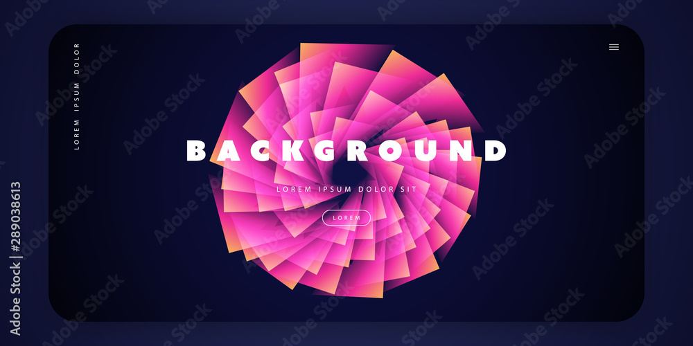 Poster abstract colorful minimal geometric pattern background template, gradient shapes composition, futuri