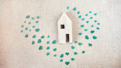Eco friendly house concept.