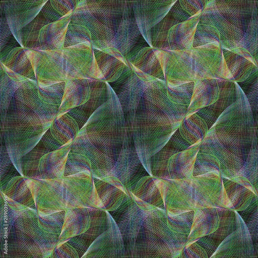 Poster colorful abstract seamless fractal swirl pattern background