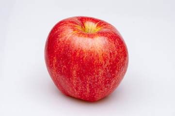 Ripe red apple isolated on white