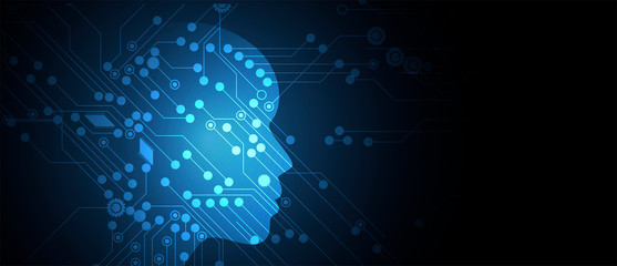 Conceptual technology illustration of artificial intelligence