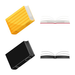 Isolated object of training and cover symbol. Set of training and bookstore stock vector illustration.