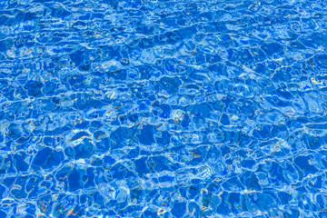 Background of the turquoise water in swimming pool