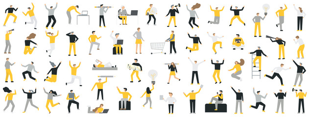 Set of business people flat icons. Flat style modern - 289042012