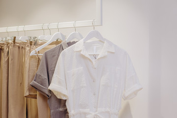 Fototapeta na wymiar clothing store boutique fashion shopping sale collection