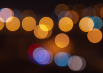 Bokeh from traffic car lights, Saudi Arabia