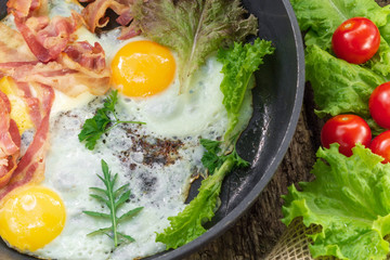bacon and eggs a traditional Breakfast