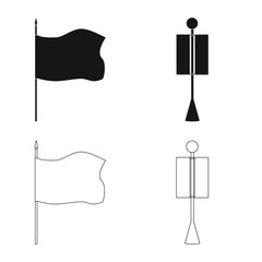 Vector design of texture and presentation symbol. Collection of texture and media stock vector illustration.