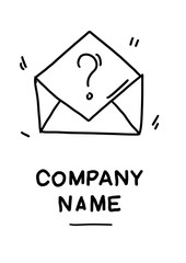 Email, Envelope, Mail, Message, Sent Business Logo Template. flat style isolated on the white background. Our Services Icon Web card Template. Mail symbol for your web site design