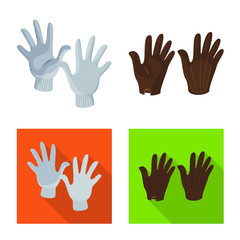 Vector illustration of silhouette and safety symbol. Set of silhouette and comfort stock vector illustration.