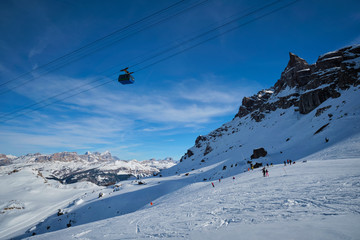 Ski resort in Dolomites, Italy