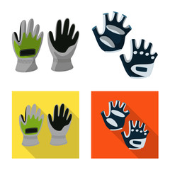 Vector illustration of silhouette and safety sign. Collection of silhouette and comfort vector icon for stock.