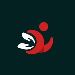 Human Childcare Creative Icon Logo Design Template Element Vector