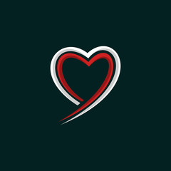 Love Symbol Simple Modern Icon Logo Design Template Element Vector