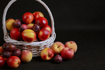 various fruits in a basket
