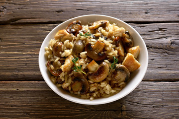 Risotto with mushrooms