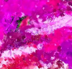 Obraz na płótnie Canvas Abstract brush painted background, colorful texture pattern, digital oil technique imitation. Creative art wallpaper. Big splashes and strokes on canvas.