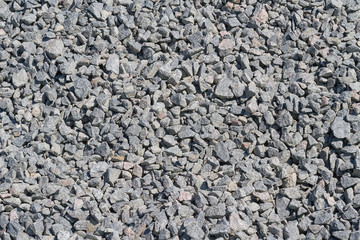  Gray crushed stone close-up pattern.