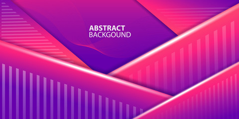 abstract shapes with magenta gradient background
