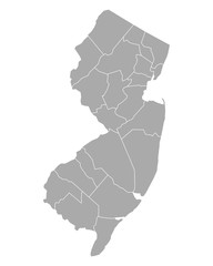 Karte von New Jersey - 289058471