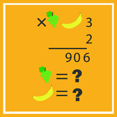 Counting games for kids and adults. Educational math game. Result. Crossword for social networks. Rebus. Riddle for the mind. Riddle with numbers. Vector