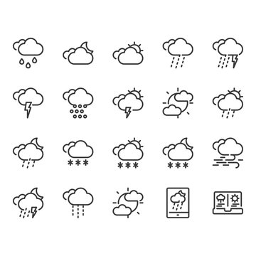Weather icon set.Vector illustration