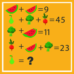 Counting games for kids and adults. Educational math game. Result. Crossword for social networks. Rebus. Riddle for the mind. Riddle with numbers. Vector