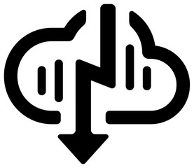 Obraz premium 5G (Next-generation high-speed communication) vector flat icon / high speed download