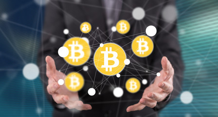 Concept of bitcoin currency