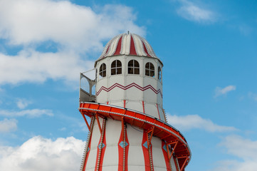 Clacton on sea's colourful helter skelter slide