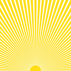 Abstract yellow sun rays background