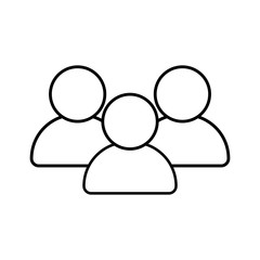 Talking people vector icon isolated on white background