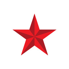 Red star logo vector isolated on white background