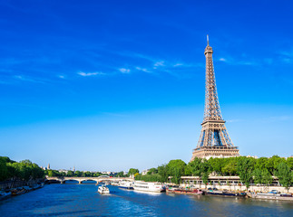 Obraz na płótnie Canvas 世界遺産　パリのセーヌ河岸　エッフェル塔