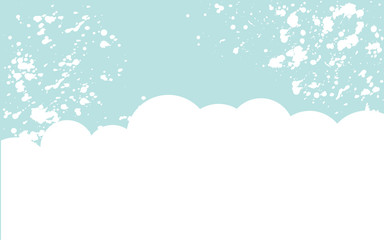Obraz premium Blue sky white clouds background, vector illustration