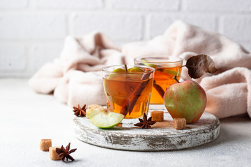Spicy apple cider, autumn drink