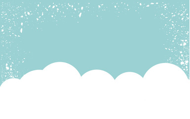 Blue sky and clouds, vector illustration