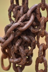 rusty chain on a background
