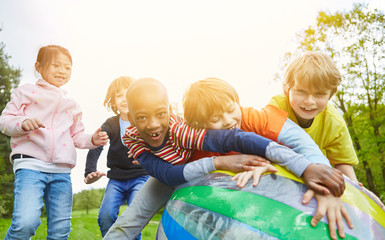 Group of kids playing ball