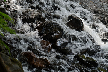 Water and rocks by the river. Natural backgrounds and themes
